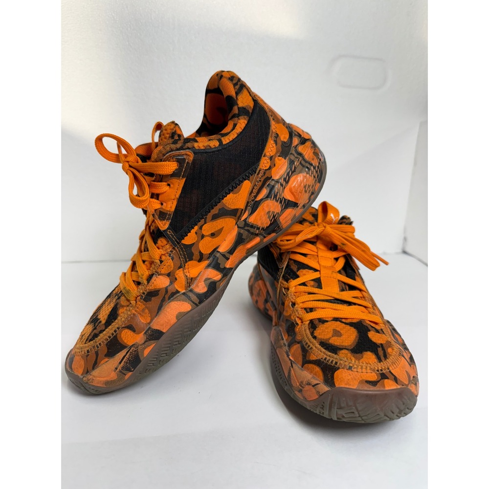 Puma MB.01 LaMelo Ball Basketball Shoes Womens 7.5 OrangeBlack Leopard 376009-01 - Picture 3 of 8